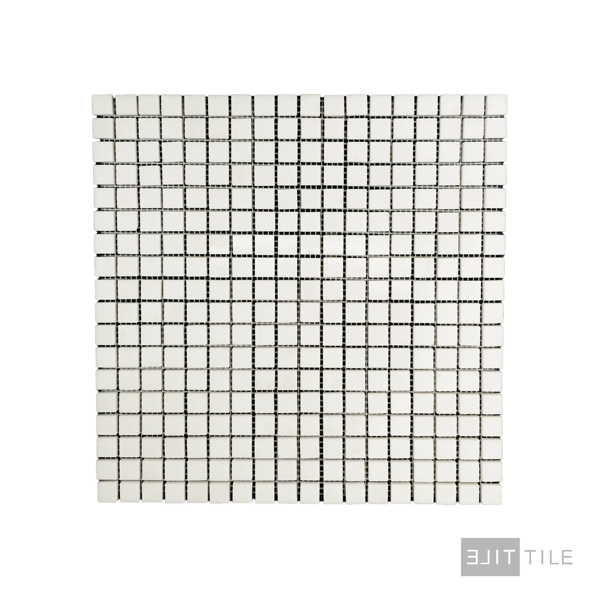 Thassos White Marble 5/8" Square Polished Mosaic - Image 2