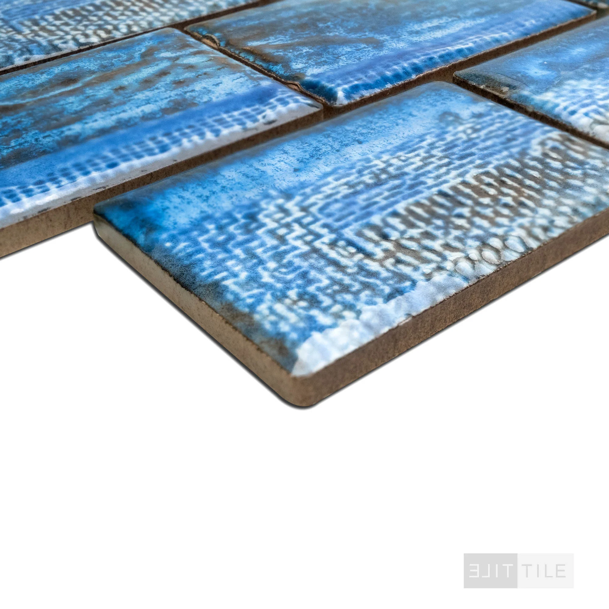 Tokyo 2X3 Rectangle Aspen Bue Semi Gloss Mosaic - Image 3