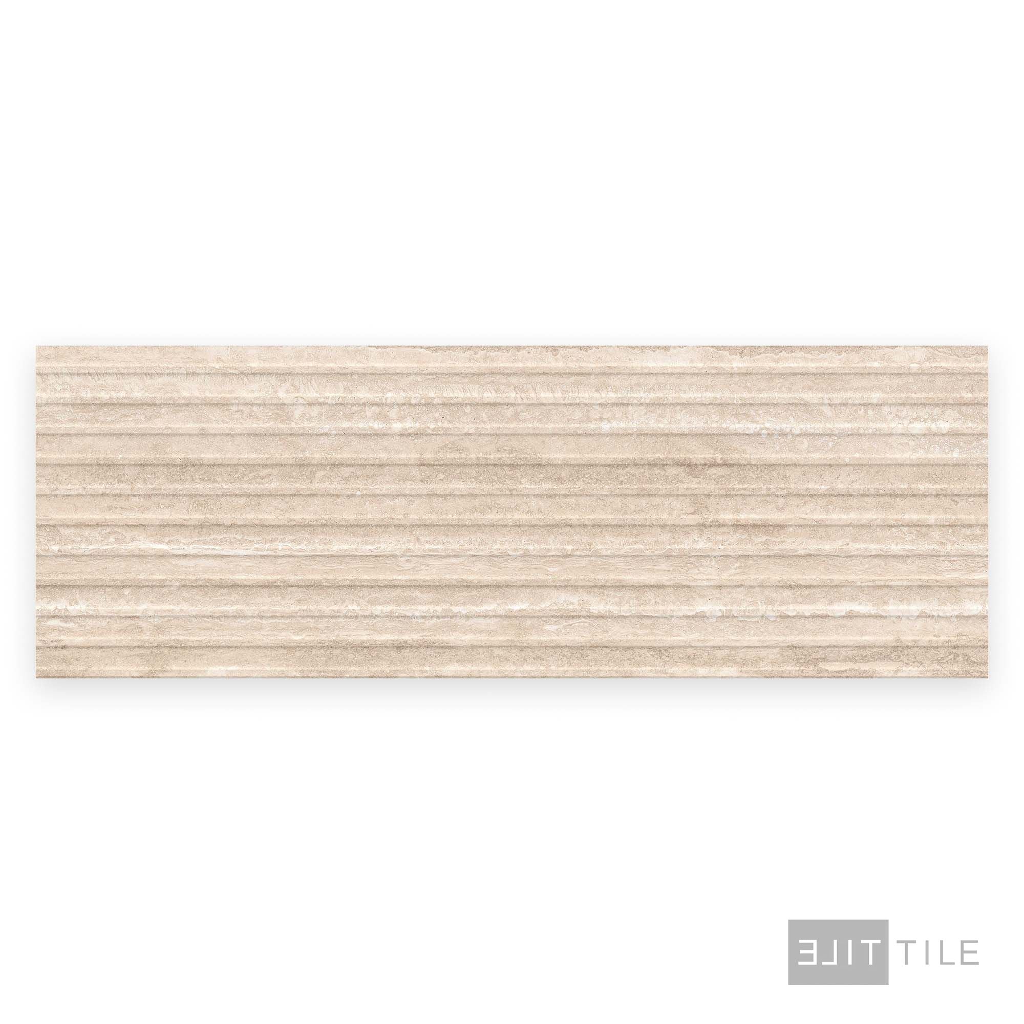 Travertine Veincut Dorica 3D 16X48 Beige Matte - Image 3