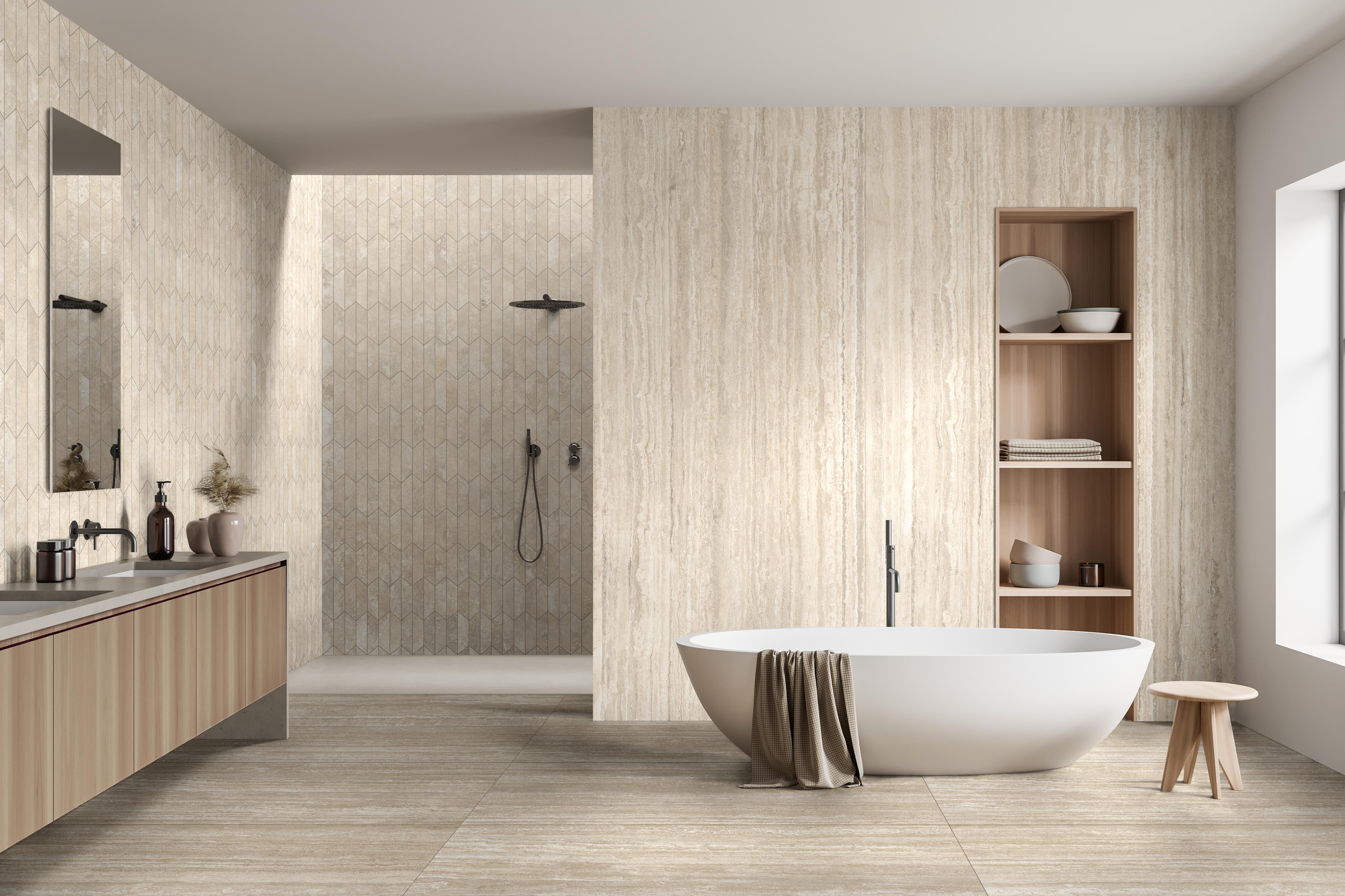Travertine Veincut 24X48 Bianco Matte - Image 2