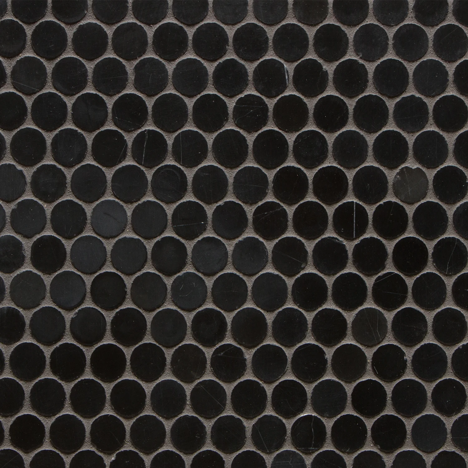 Tribeca Circle Mosaic 10-3/4X11-1/4 Basic Black Honed