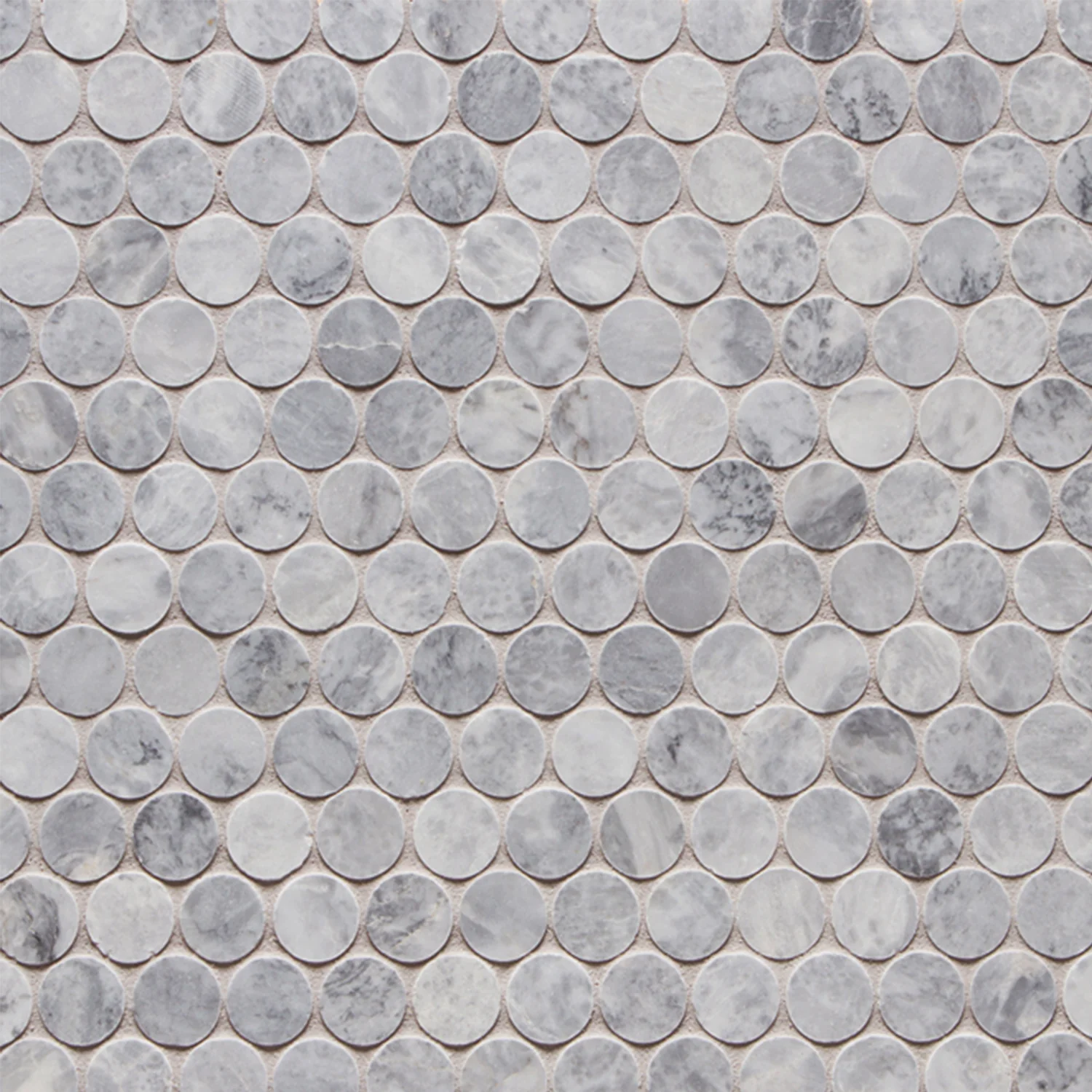 Tribeca Circle Mosaic 10-3/4X11-1/4 Flatiron Grey Honed