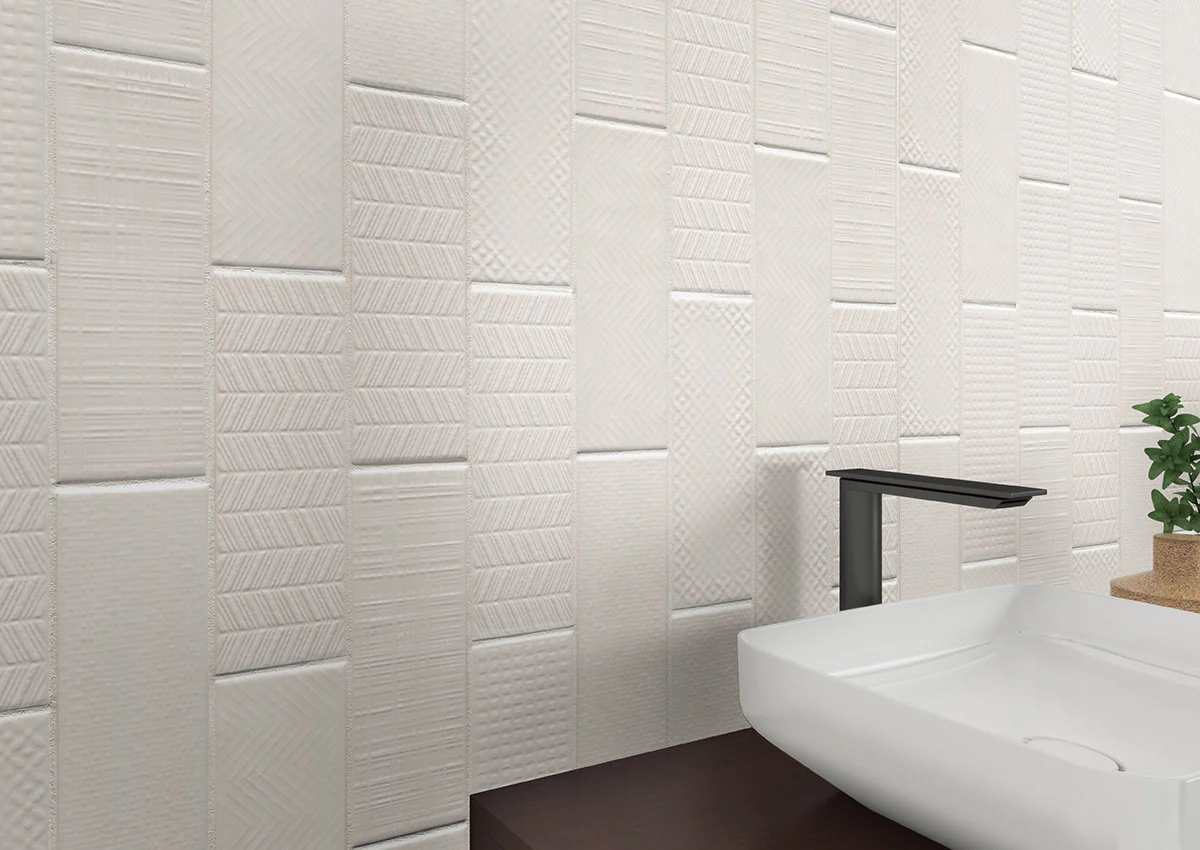 Urbano 3D Mix 4X12 Crema Glossy - Image 3