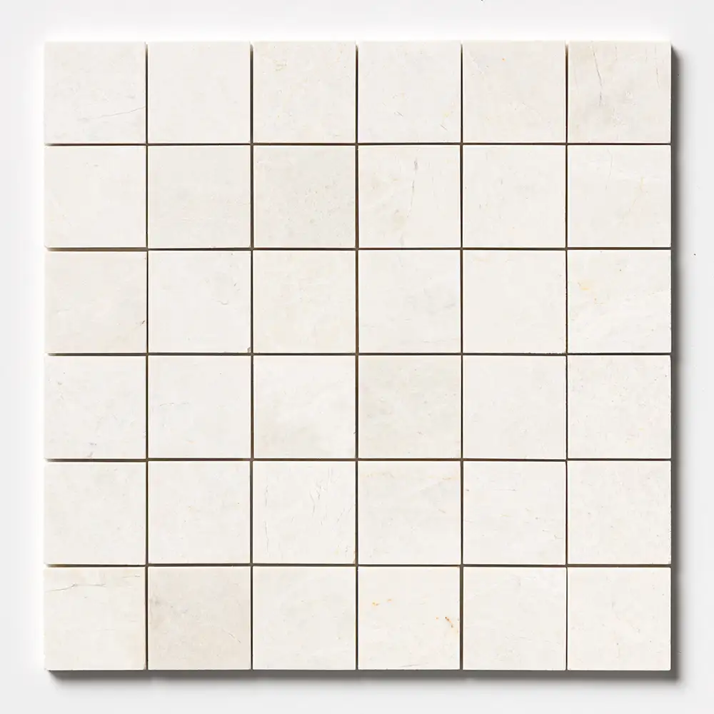 Vanilla Honed Marble 2X2 Square Mosaic 12X12 Vanilla Honed - Image 2