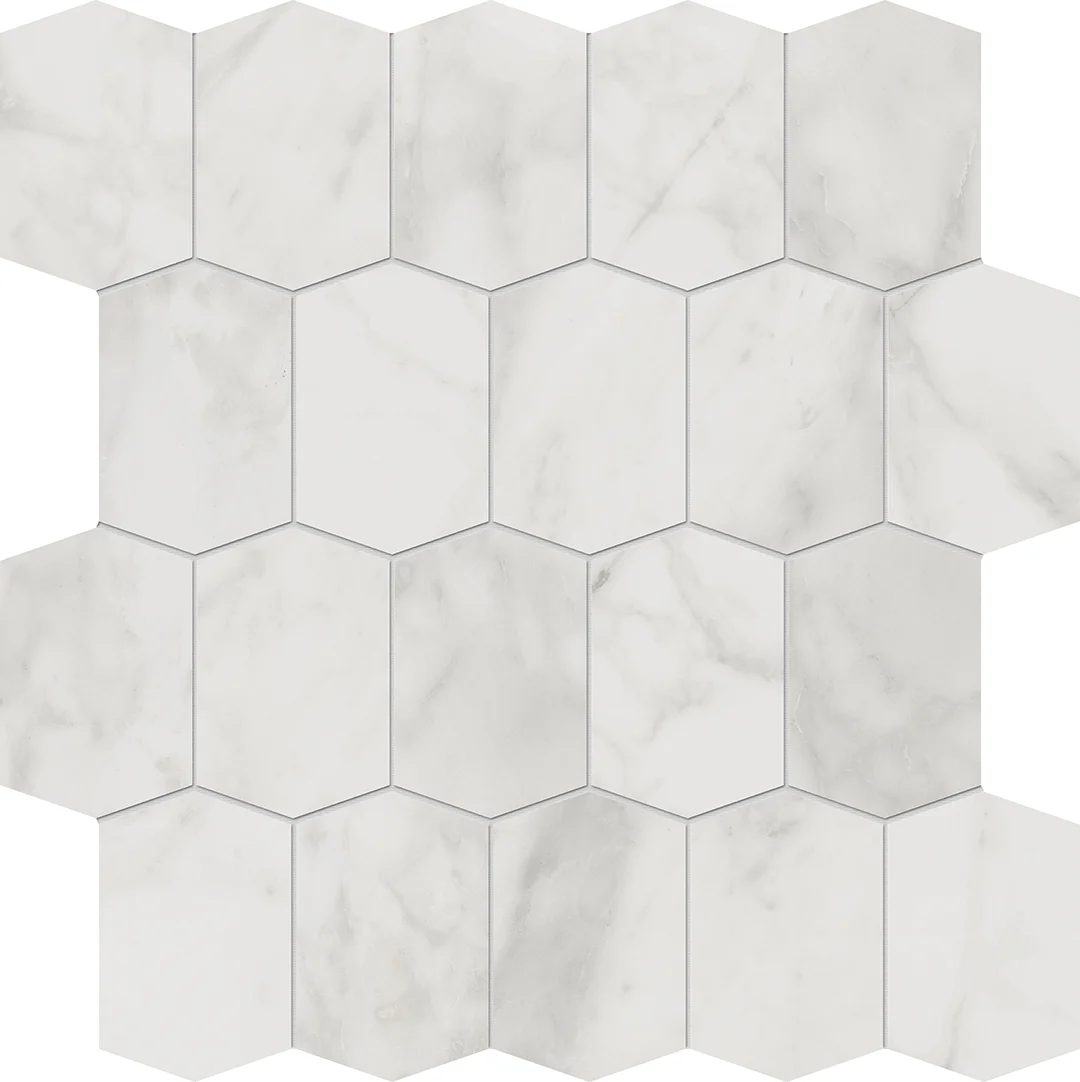 Velluto Hexagon Mosaic 12X13 White Matte