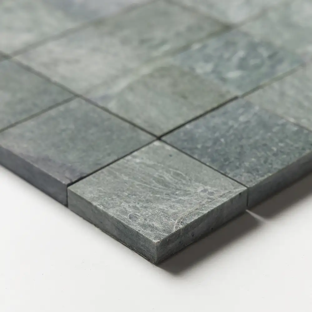 Verde Tia Honed Marble 2X2 Square Mosaic 12X12 Verde Tia Honed - Image 3