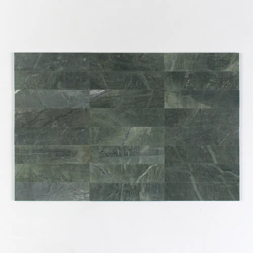 Verde Tia Honed Marble 3X12 Verde Tia Honed