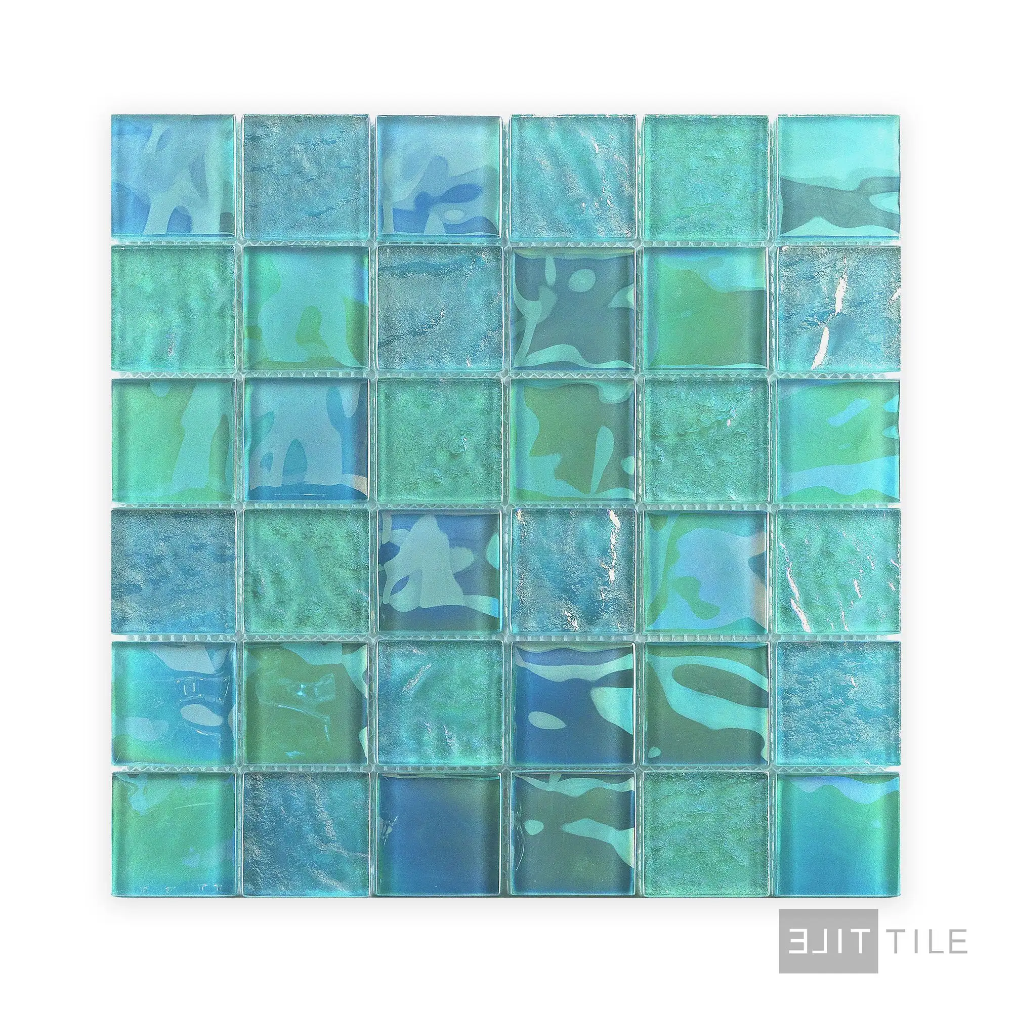 Vidrofina Iridescent 2X2 Glass Aguamarina - Image 2