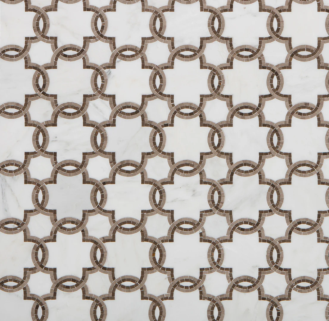 Villa D Oro Mosaic 9-1/2X9-1/2 Cafe Polished