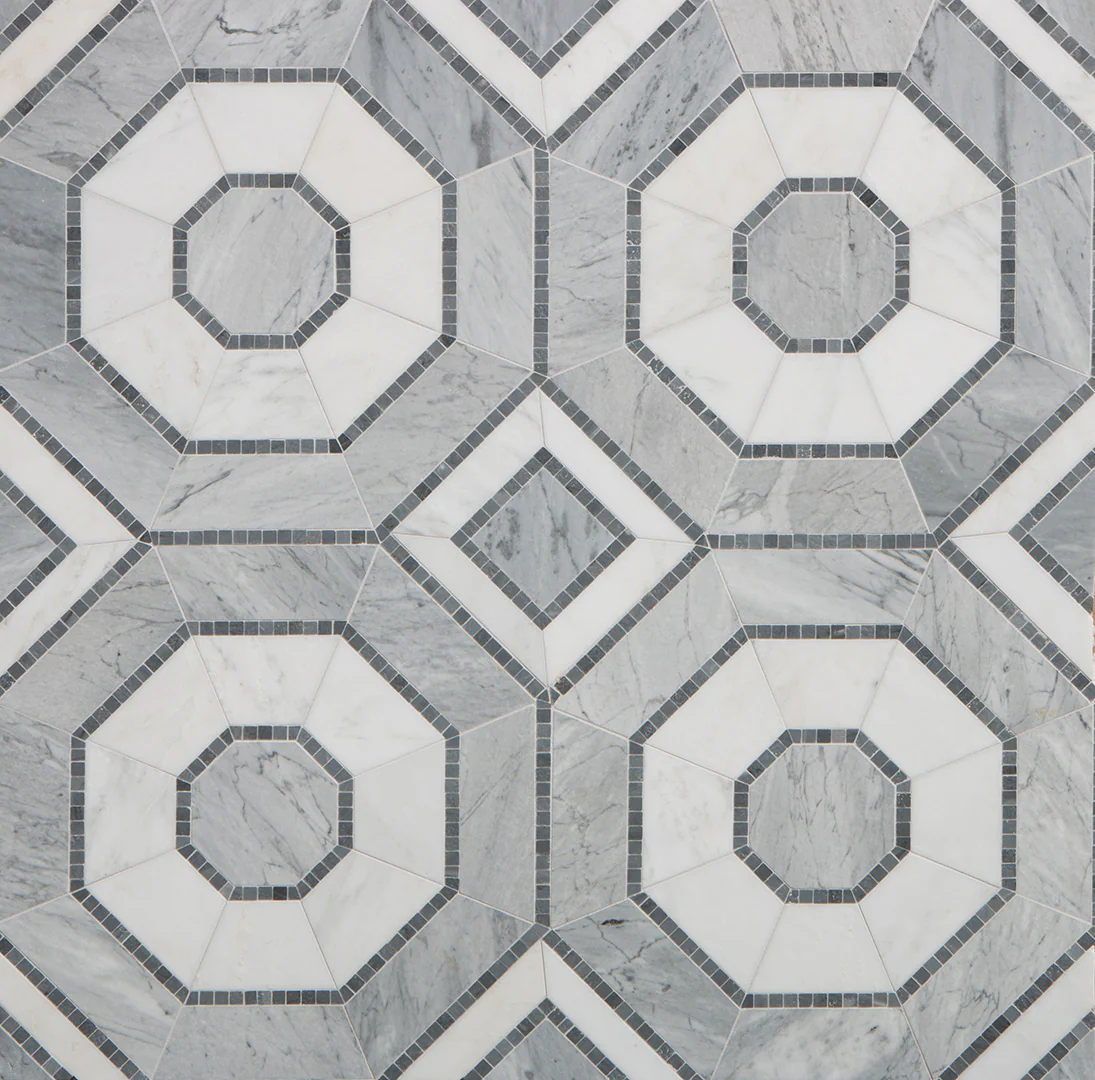 Villa D Oro Mosaic 10-5/8X20-3/4 Grigio Brushed