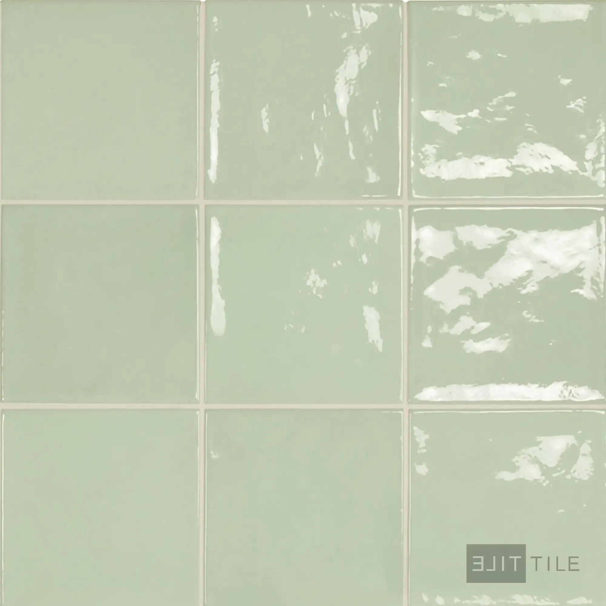 Village Ceramic Field Tile 5X5 Mint Glossy