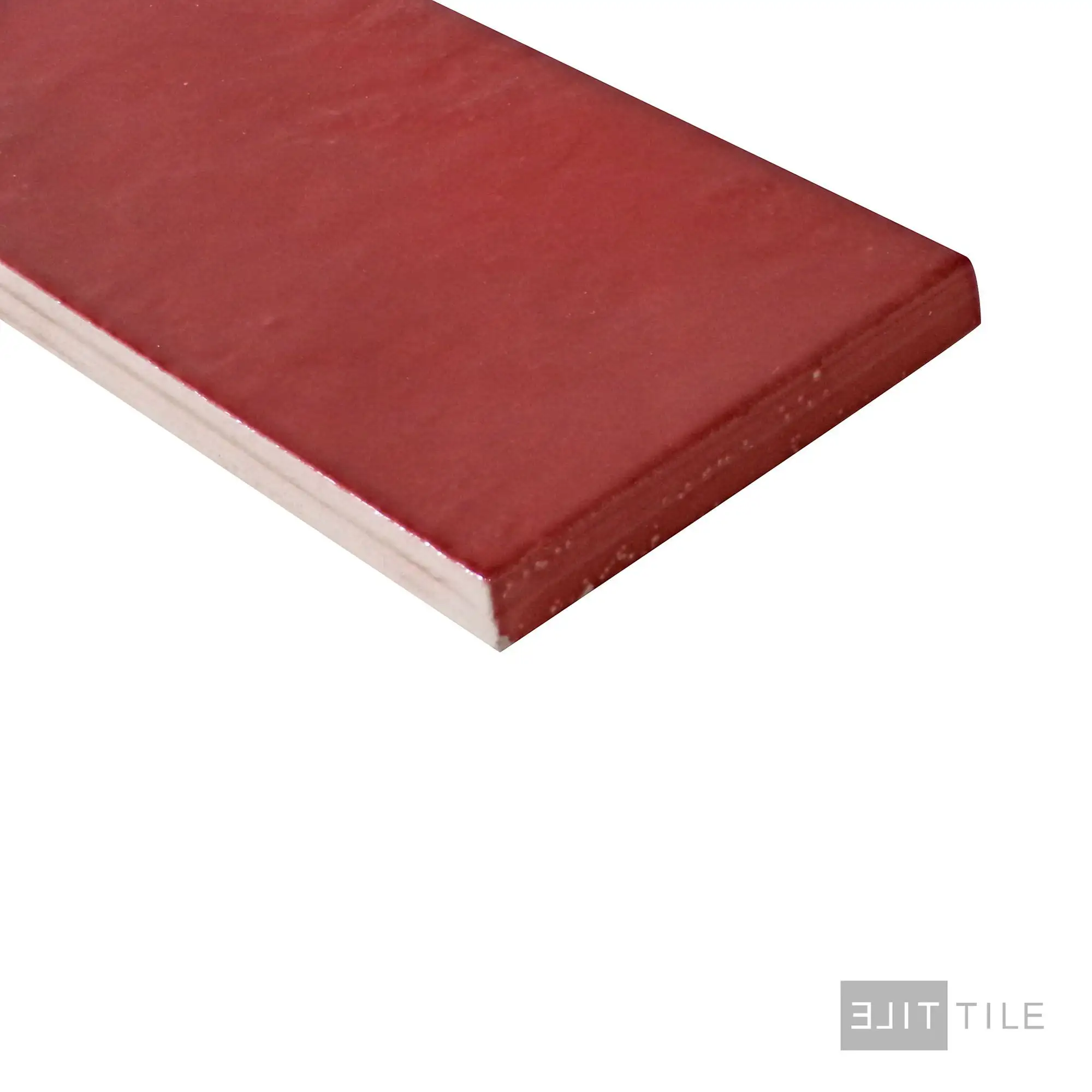 Village Ceramic Field Tile 2.5X8 Volcanic Red Glossy - Image 4