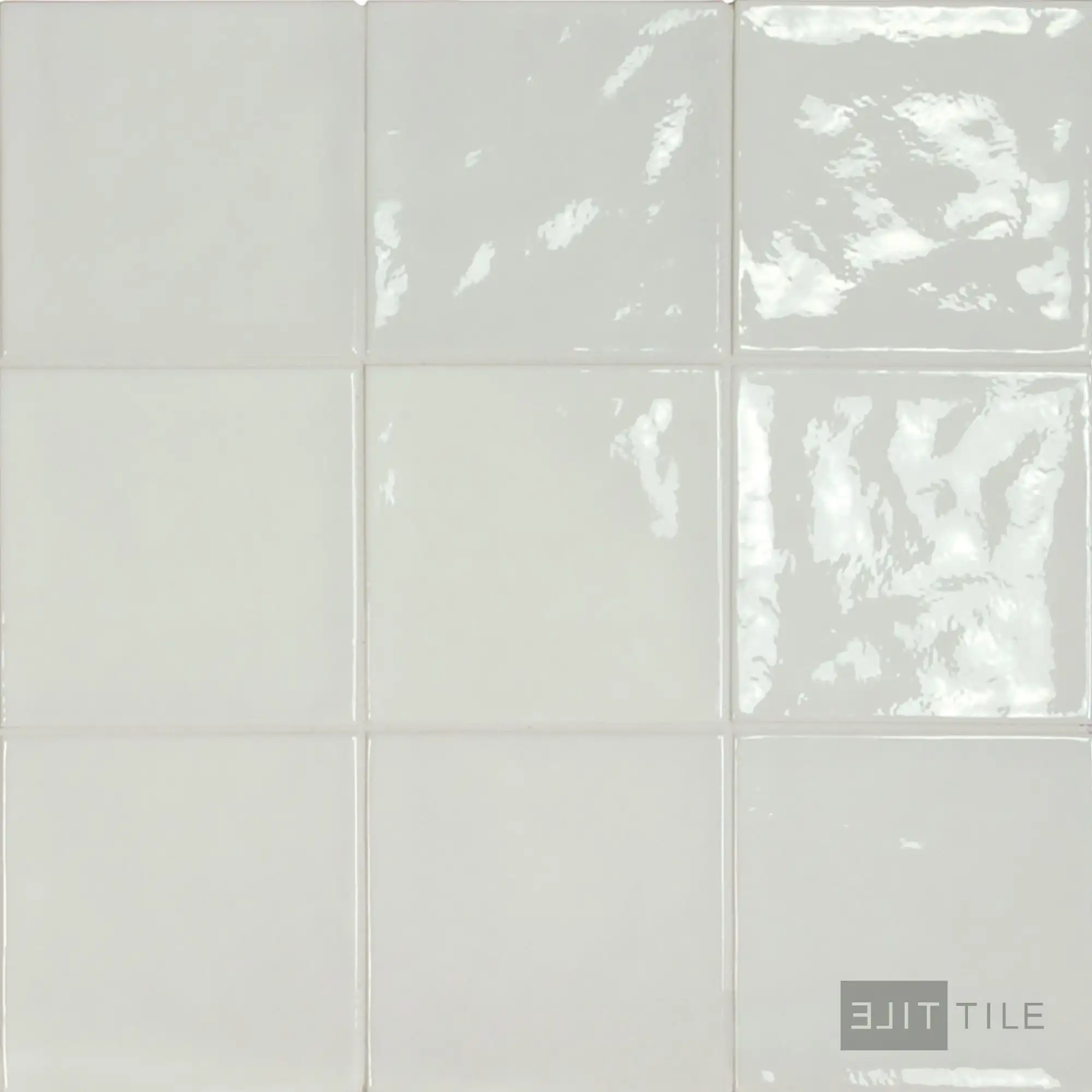 Village Ceramic Field Tile 5X5 White Glossy