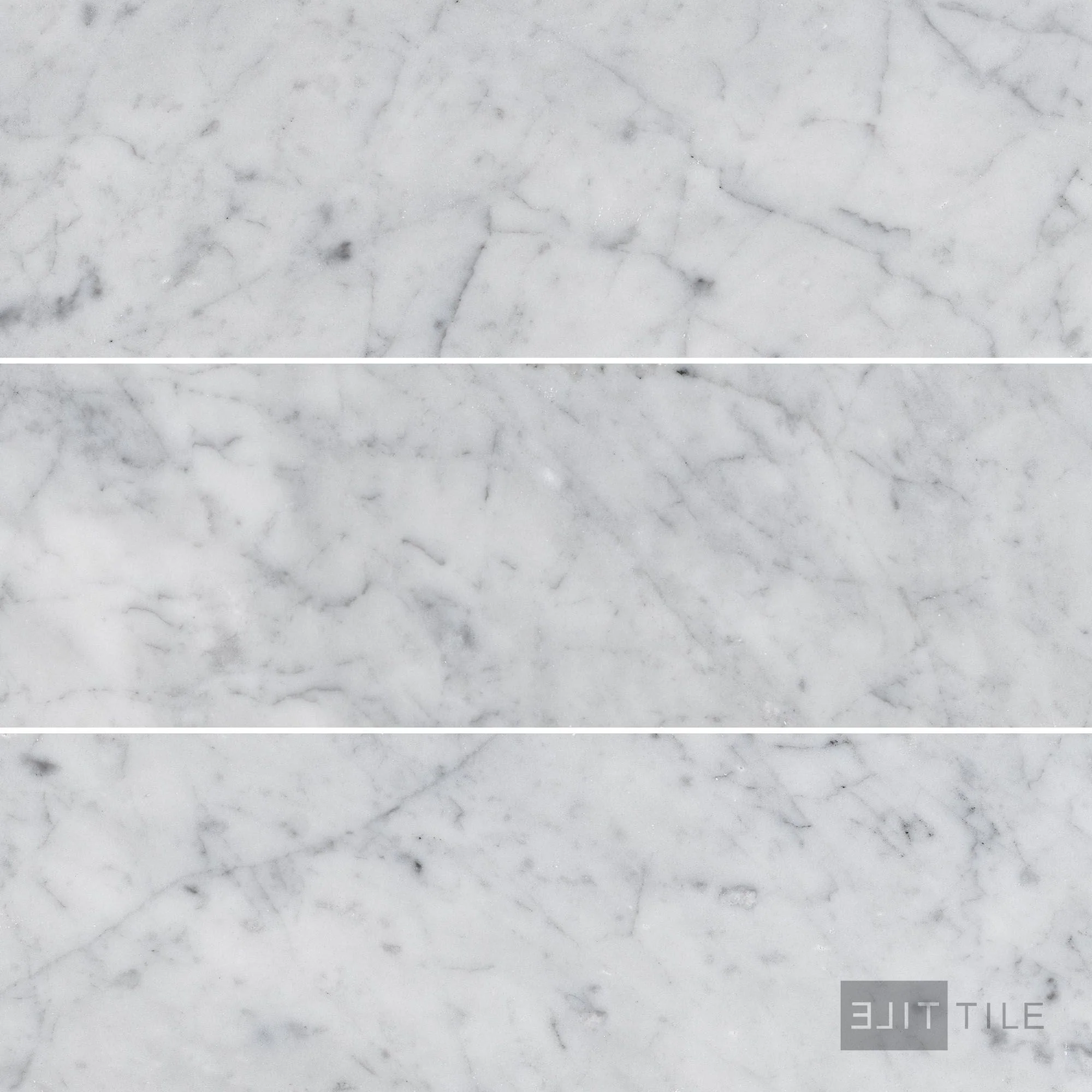 White Carrara Marble 4X12 Honed