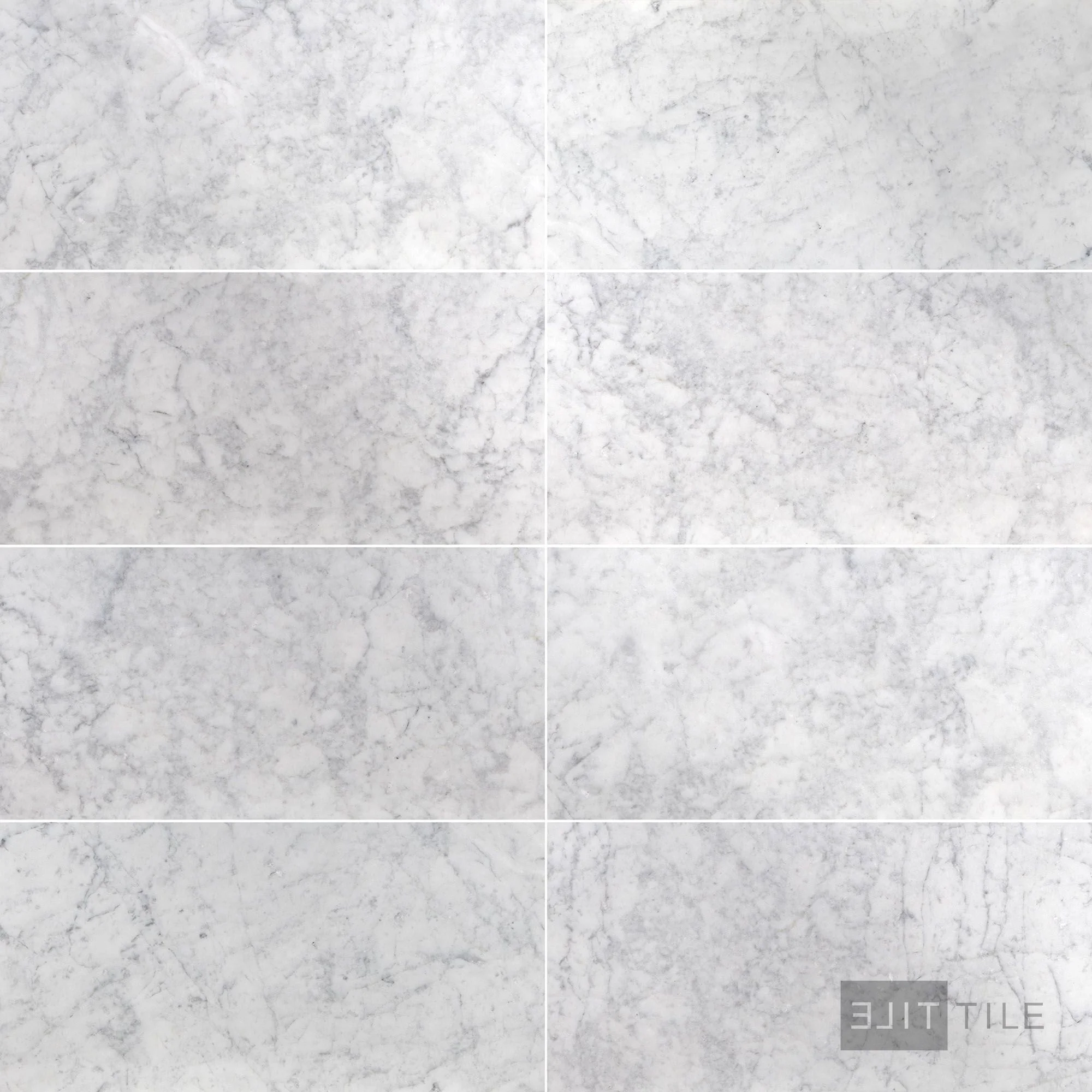 White Carrara Marble 12X12 Polished