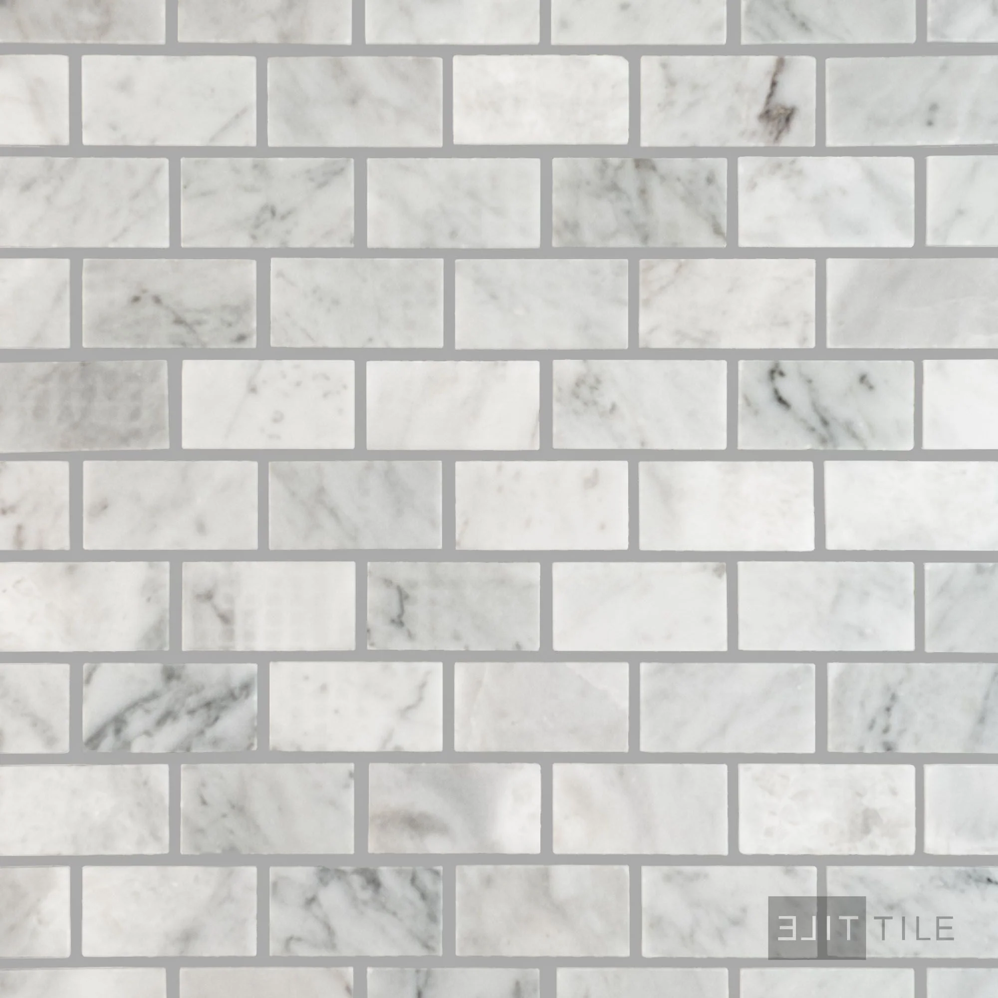 White Carrara Marble 1X2 Brick Polished Mosaic