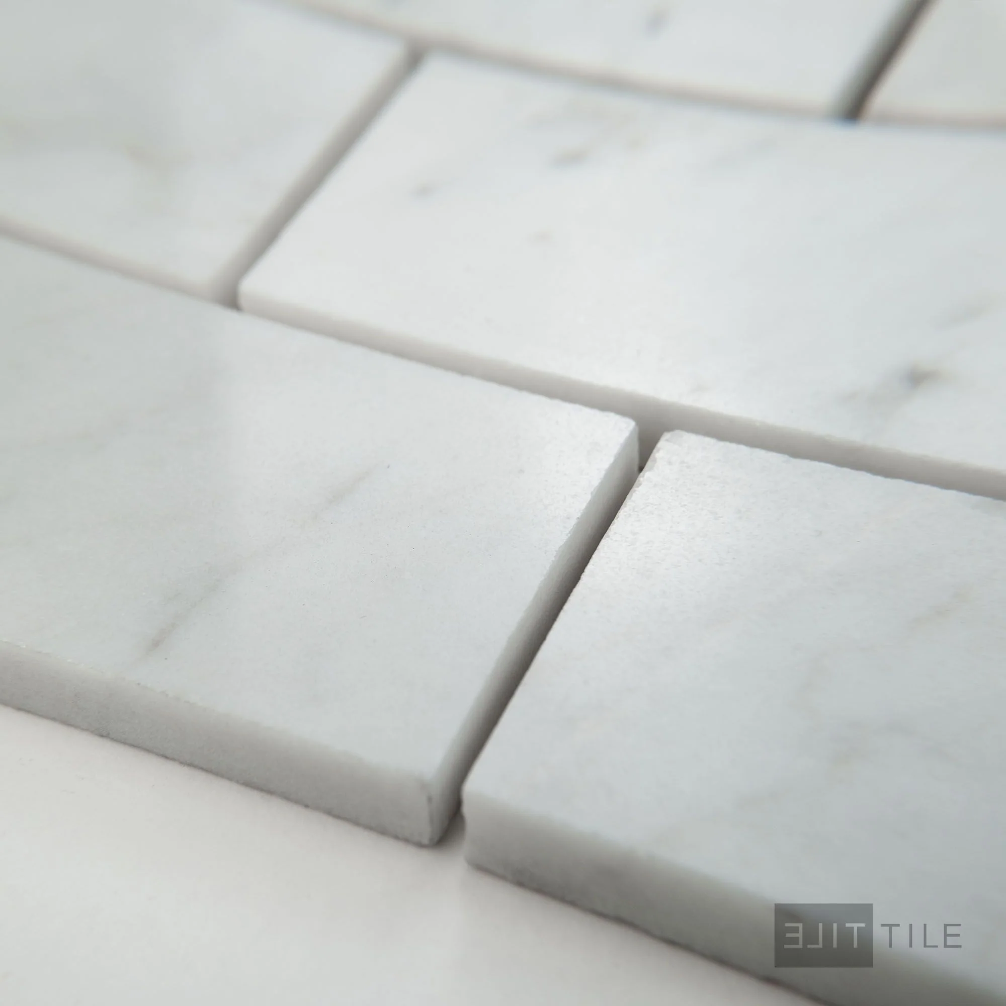 White Carrara Marble 2X4 Brick Polished Mosaic - Image 3