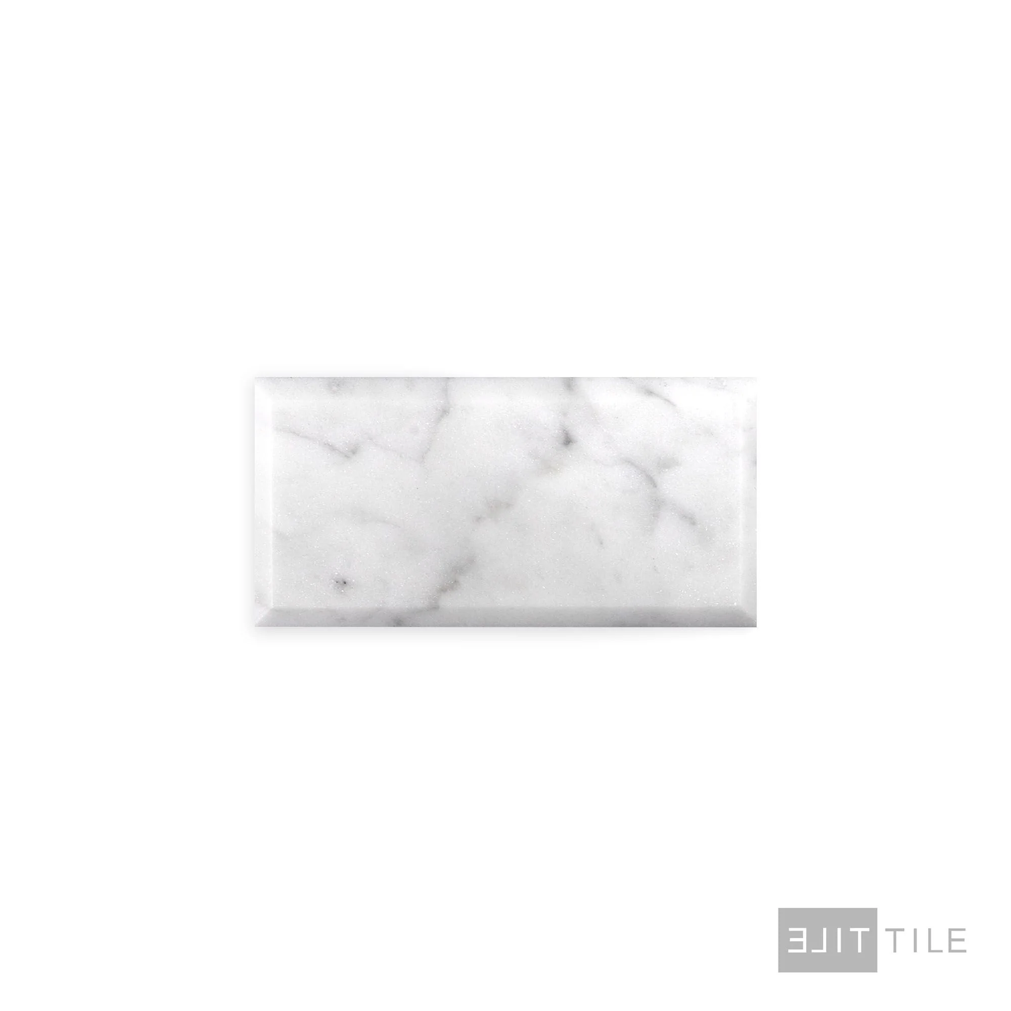 White Carrara Marble 3X6 Beveled Polished - Image 2