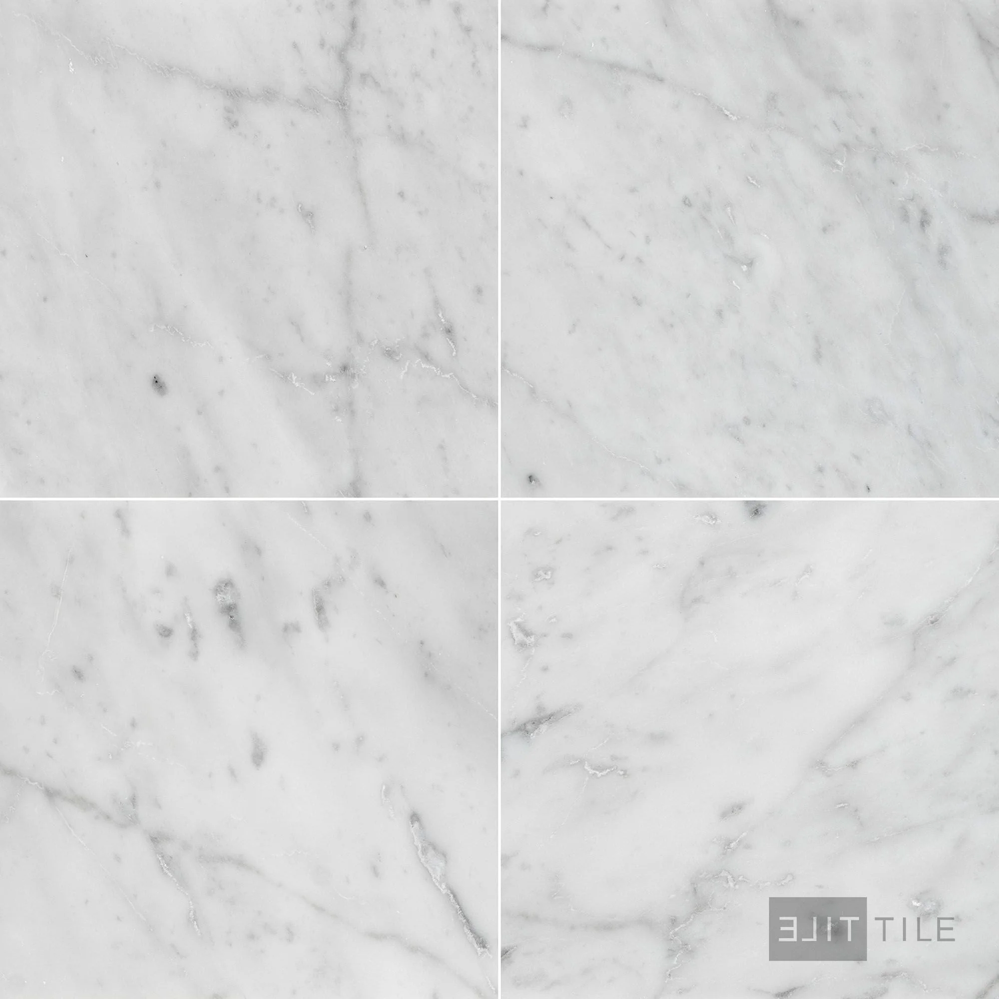 White Carrara Marble 6X6 Polished