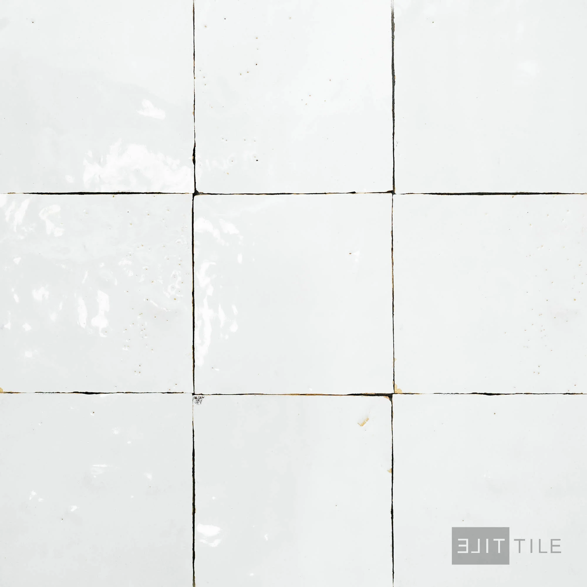 Zagora Field Tile Glossy 4X4 Neige Blanc